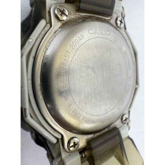 Vintage Casio Baby-G Watch BG-169RA Transparent Smoke Gray / White Accents As Is - Picture 7 of 8